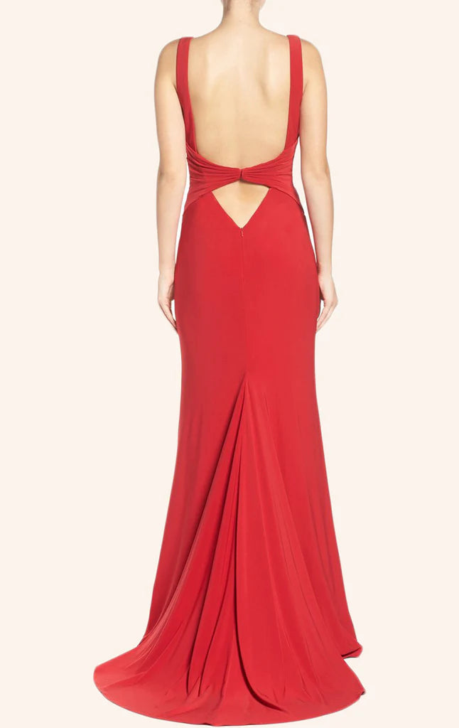 Träger V-Ausschnitt Langes Ballkleid Formelles Abendkleid
